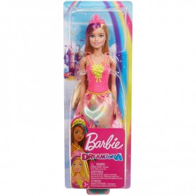 BAMBOLA 30 CM SIRENA CAPELLI TURCHESE E ROSA BARBIE DREAMTOPIA MATT