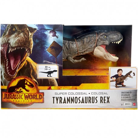 DINOSAURO TYRANNOSAURUS REX SUPER COLOSSALE 101 CM JURASSIC WORLD M