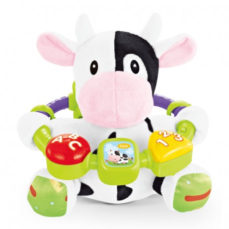 PELUCHE MUCCA 20 CM BABY ANIMALI LUCI SUONI DECAR 26990