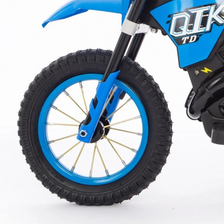 Moto Elettrica per Bambini 12V Motocross Blu