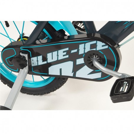 BICICLETTA PER BAMBINI 14 BLUE ICE CON 2 FRENI E BORRACCIA TOIMSA