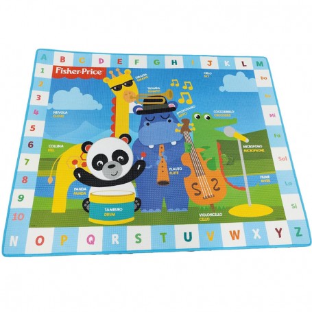 TAPPETONE FISHER PRICE CON LETTERE, NUMERI E NOTE MUSICALI 150 X 120 CM ODS 51000