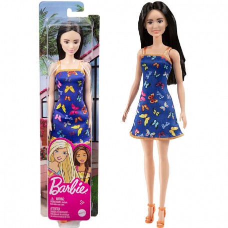 Barbie vestito viola Bambola base Mattel