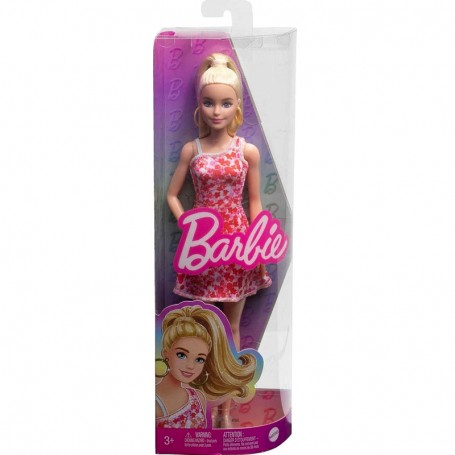 BAMBOLA BARBIE FASHIONISTAS 30 CM ABITO FLOREALE MATTEL HJT02