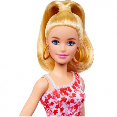 BAMBOLA BARBIE FASHIONISTAS 30 CM ABITO FLOREALE MATTEL HJT02