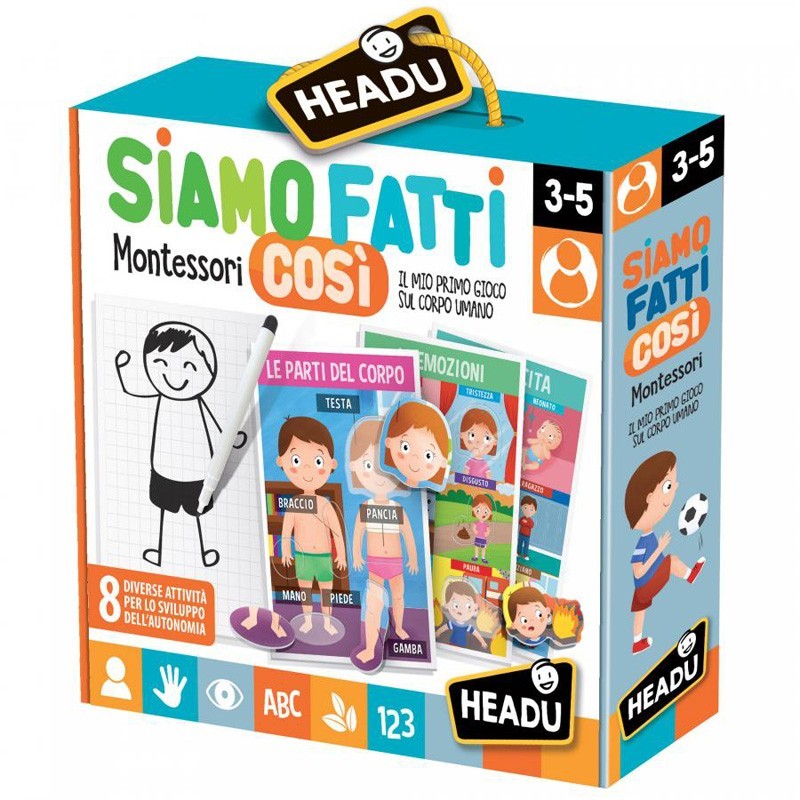 SIAMO FATTI COSÌ MONTESSORI GIOCO EDUCATIVO HEADU IT21451 (ITA)