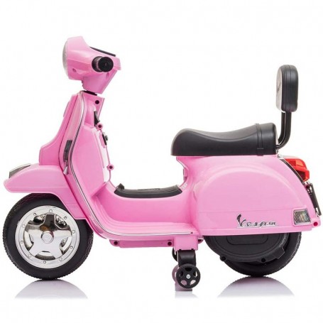 Moto elettrica per bambini PIAGGIO VESPA PX 150 con rotelle 12V luci led  Rosa 735720234007