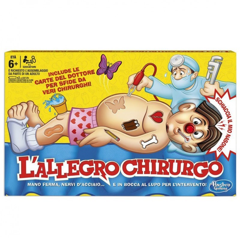 L' ALLEGRO CHIRURGO CON EFFETTI SONORI GIOCO DI SOCIETÀ HASBRO B217